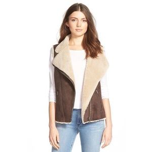 Velvet Graham & Spencer. Faux Shearling Moto Vest